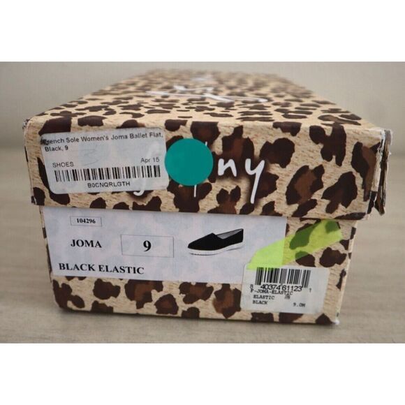 FS/NY French Sole 104296 Women's Sz 9M Black Elastic Joma Ballet Flats - Picture 9 of 9